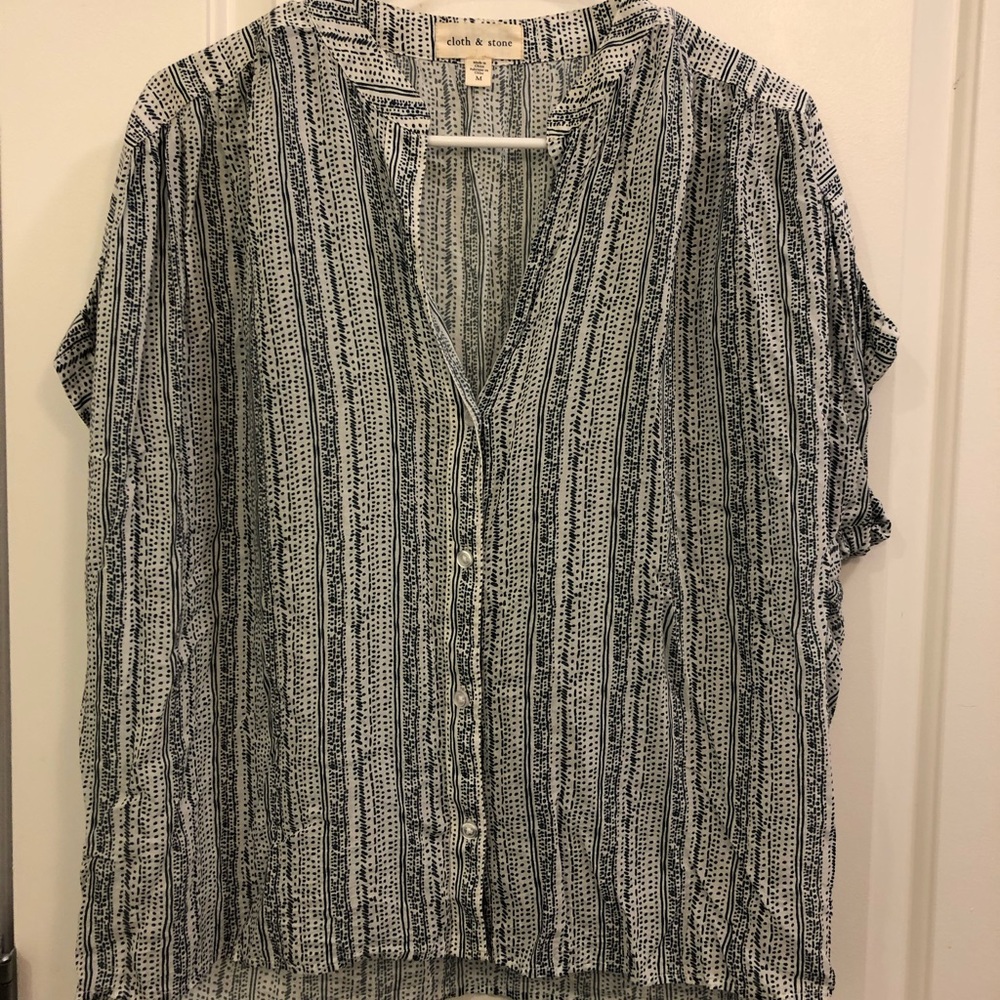 Beautiful blue and white blouse